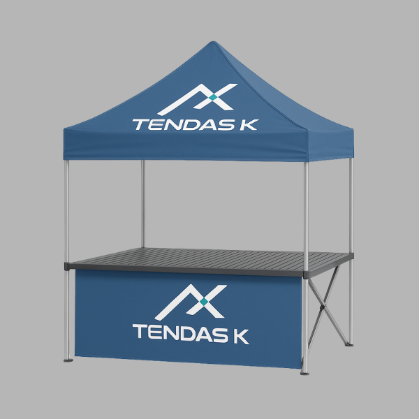 Tenda feirante com balcão e meia saia